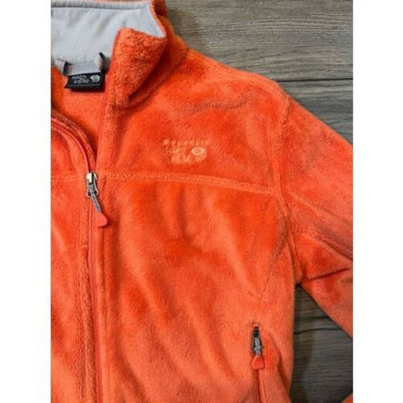 Mountain Hardwear Fleece Jacket Womens Size Small Orange Coral Sherpa Full Zip - Picture 2 of 10